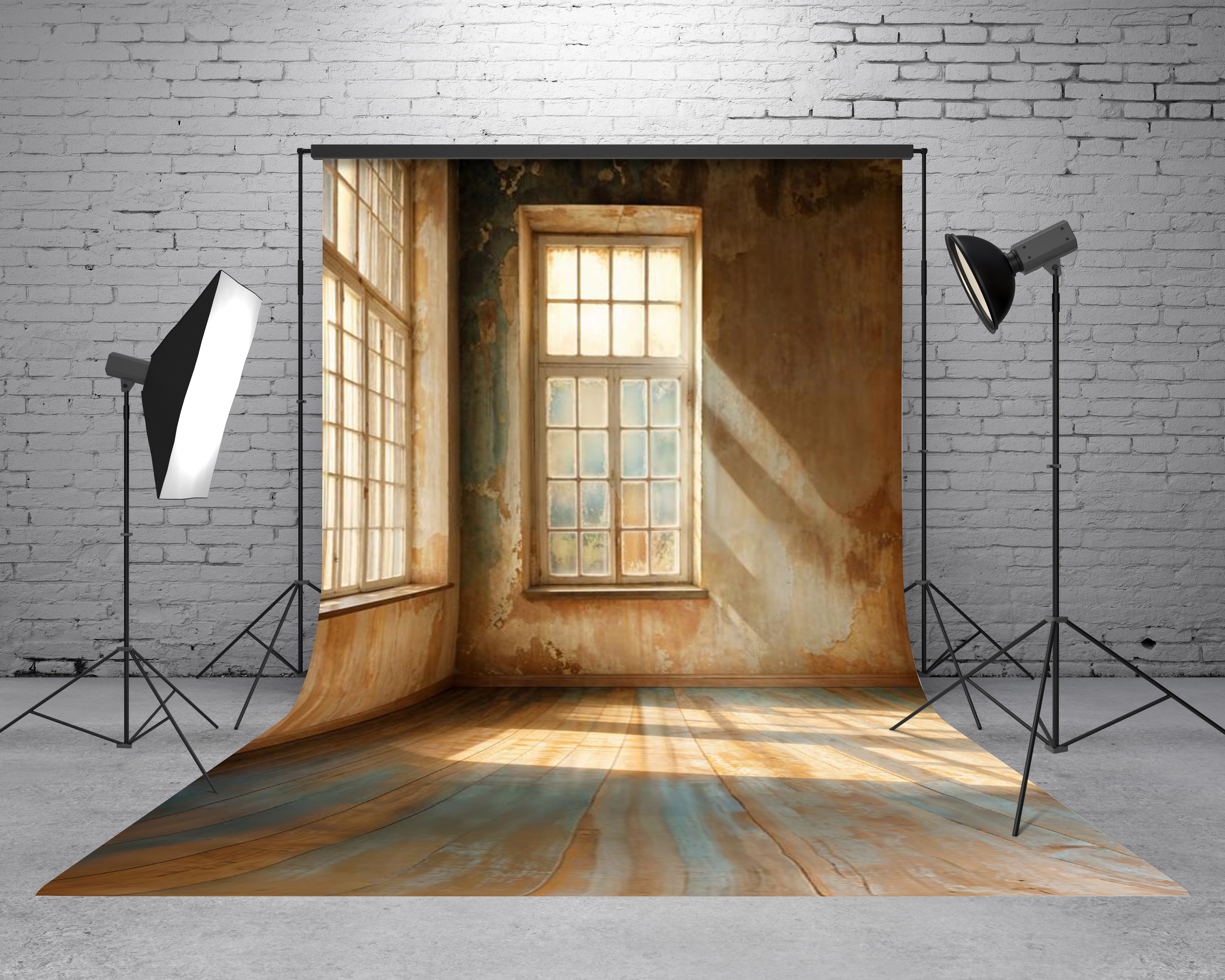 Kate Sweep Rustic Sunlit Vintage Room Backdrop Designed by Emetselch -UK