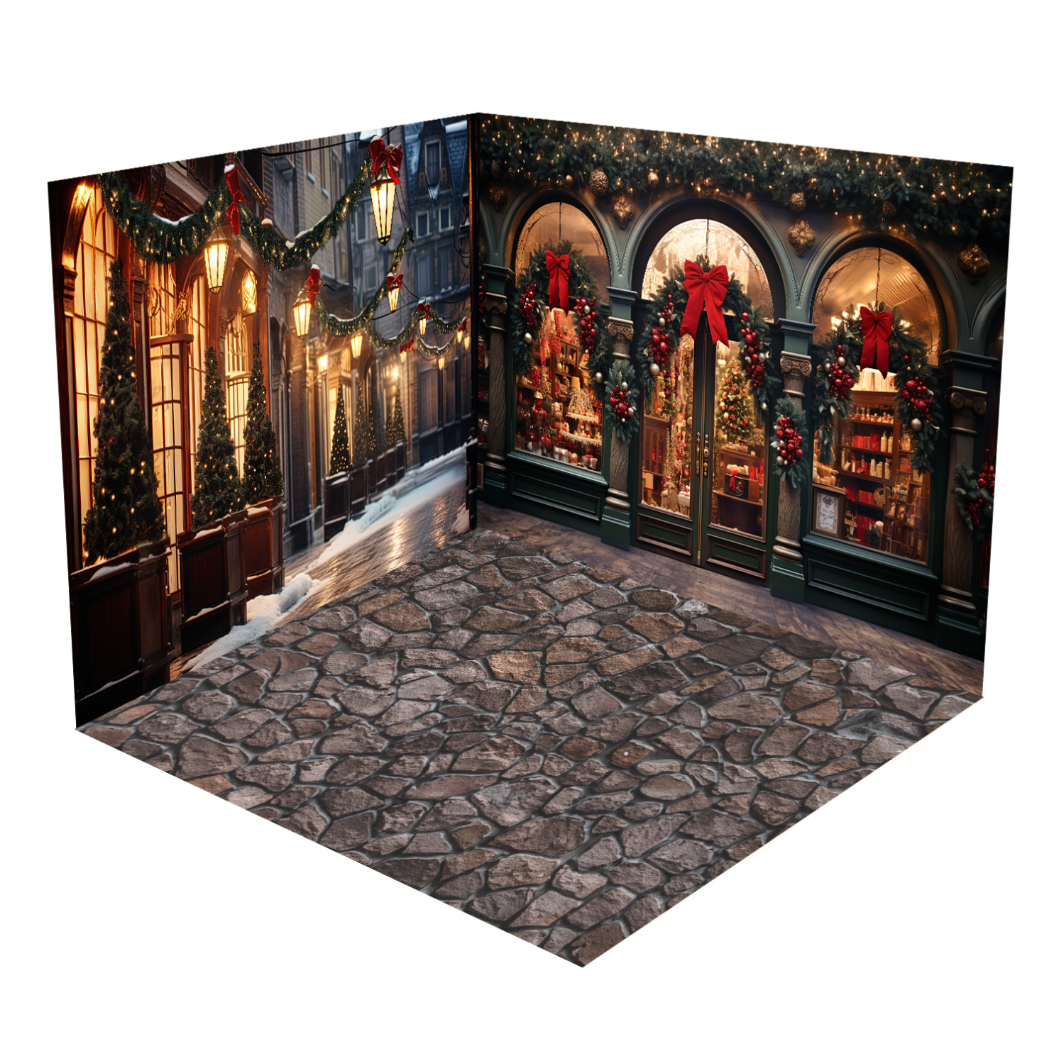 Kate Christmas Street Store Stone Room Set -UK