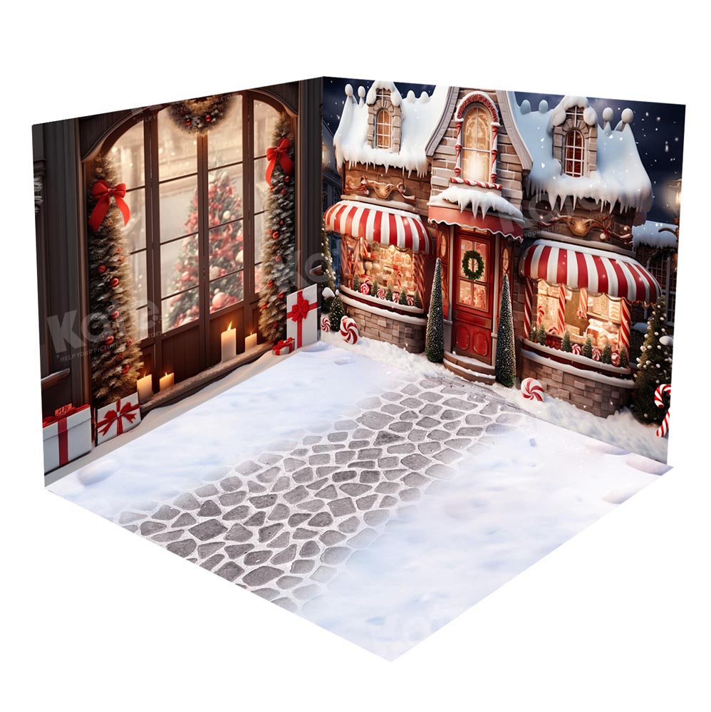 Kate Christmas Snowy Path to Store Room Set -UK