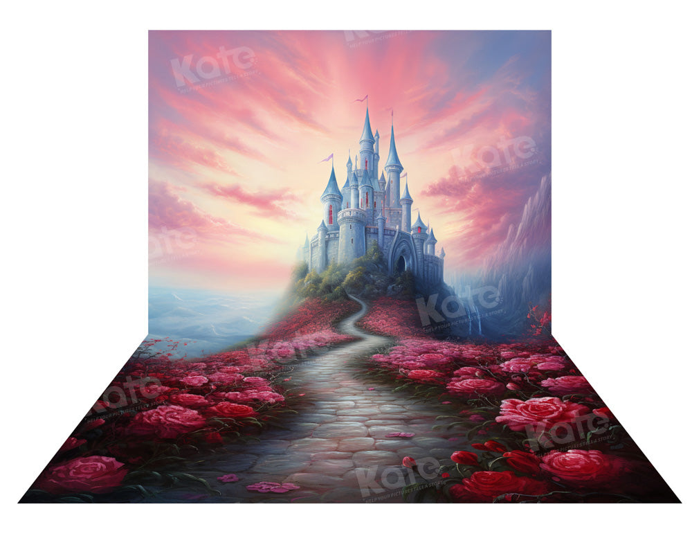 Kate Vintage Castle Backdrop+ Rose Path Backdrop -UK