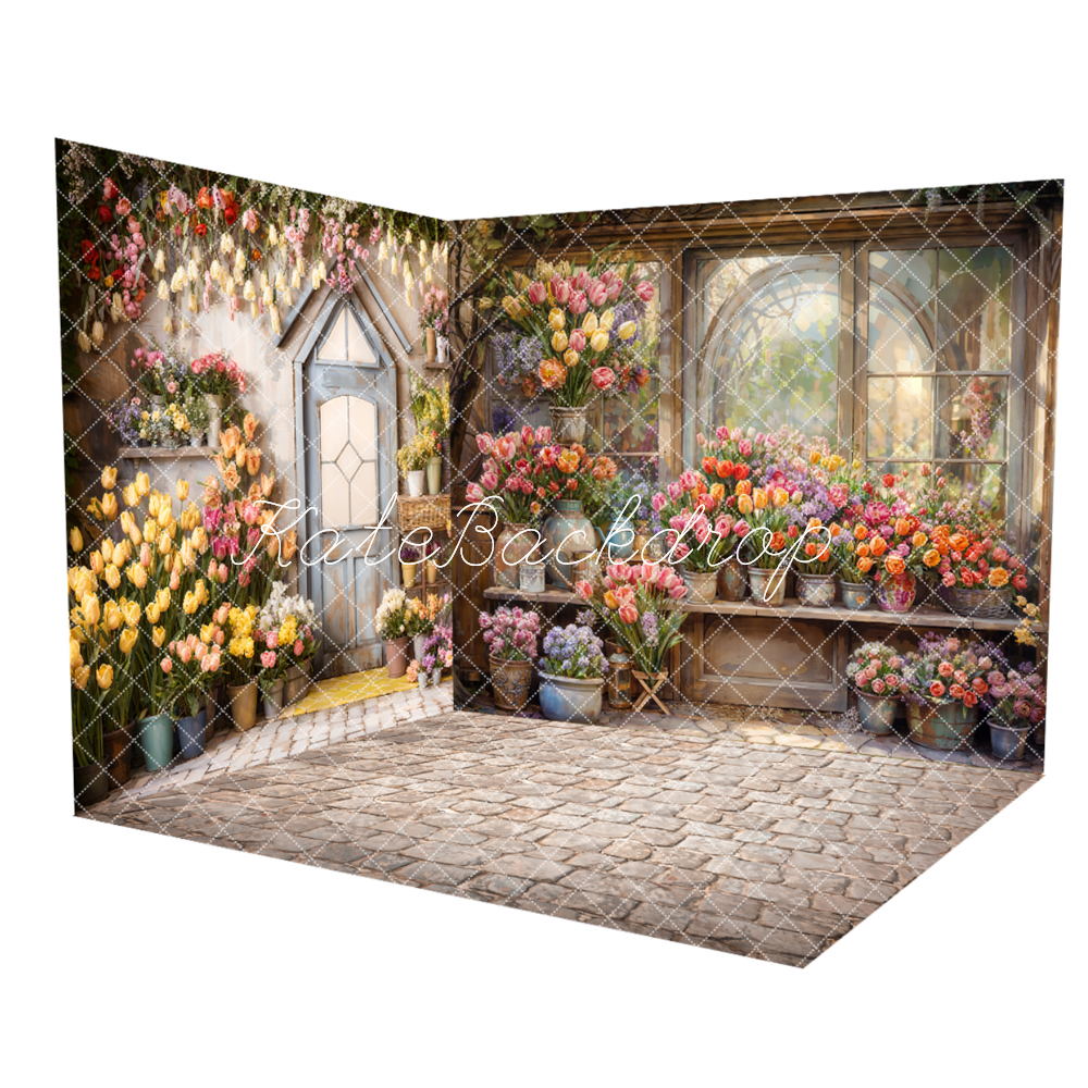 Kate Spring Flowers Tulips Greenhouse Room Set -UK