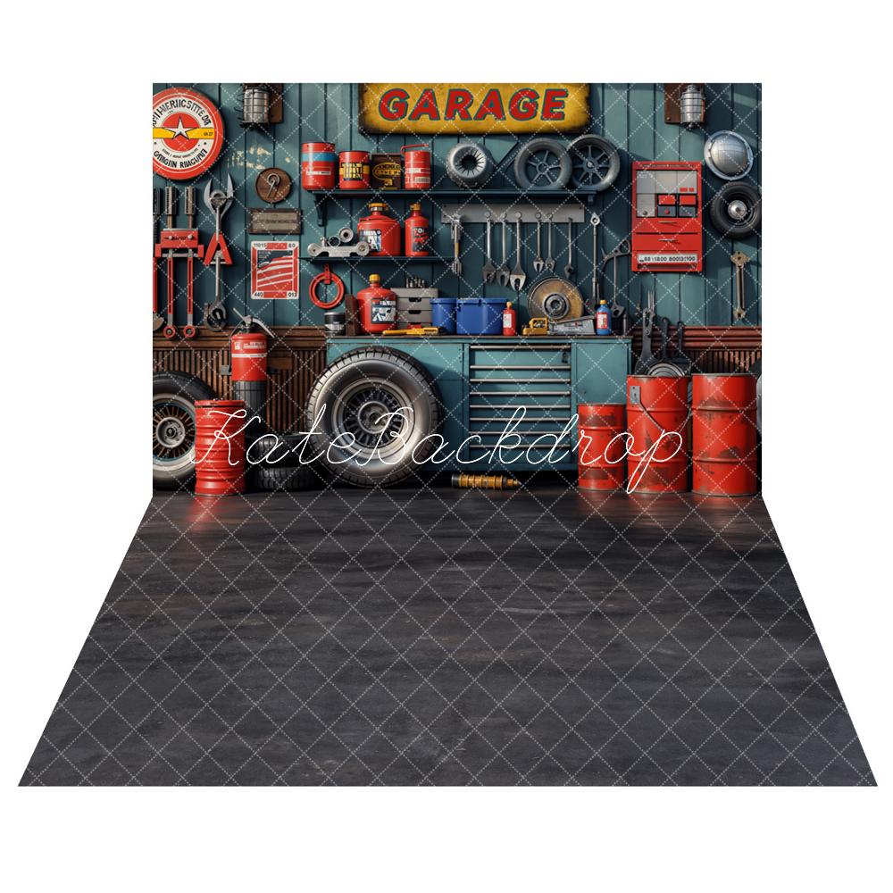 Kate Tool Holder Garage Backdrop+Black Gradient Texture Floor Backdrop -UK