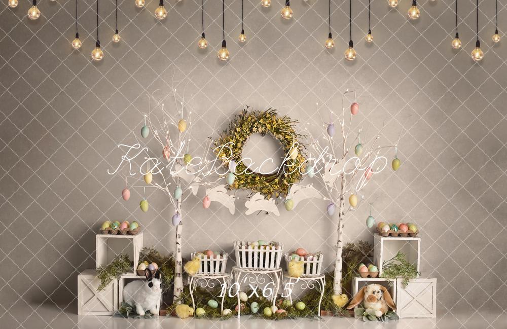 Kate Easter Egg Trees and Bunnies Backdrop Designed By Mandy Ringe Photography -UK