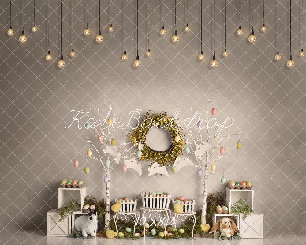 Kate Easter Egg Trees and Bunnies Backdrop Designed By Mandy Ringe Photography -UK