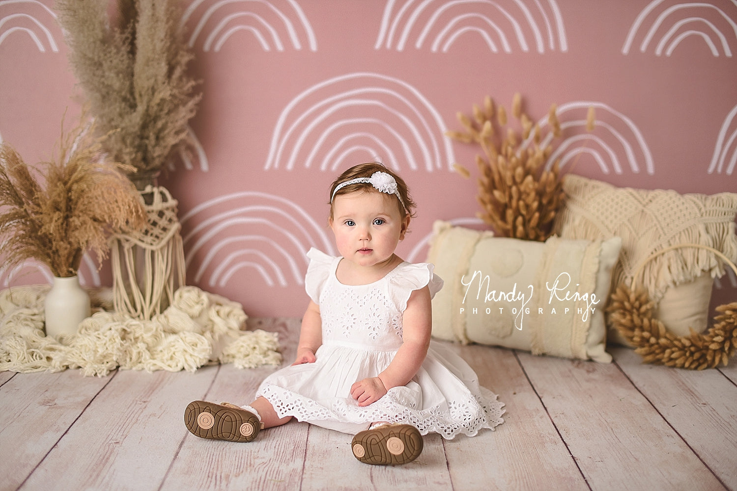 Kate Neutral Boho Rainbow Backdrop Designed by Mandy Ringe Photography -UK