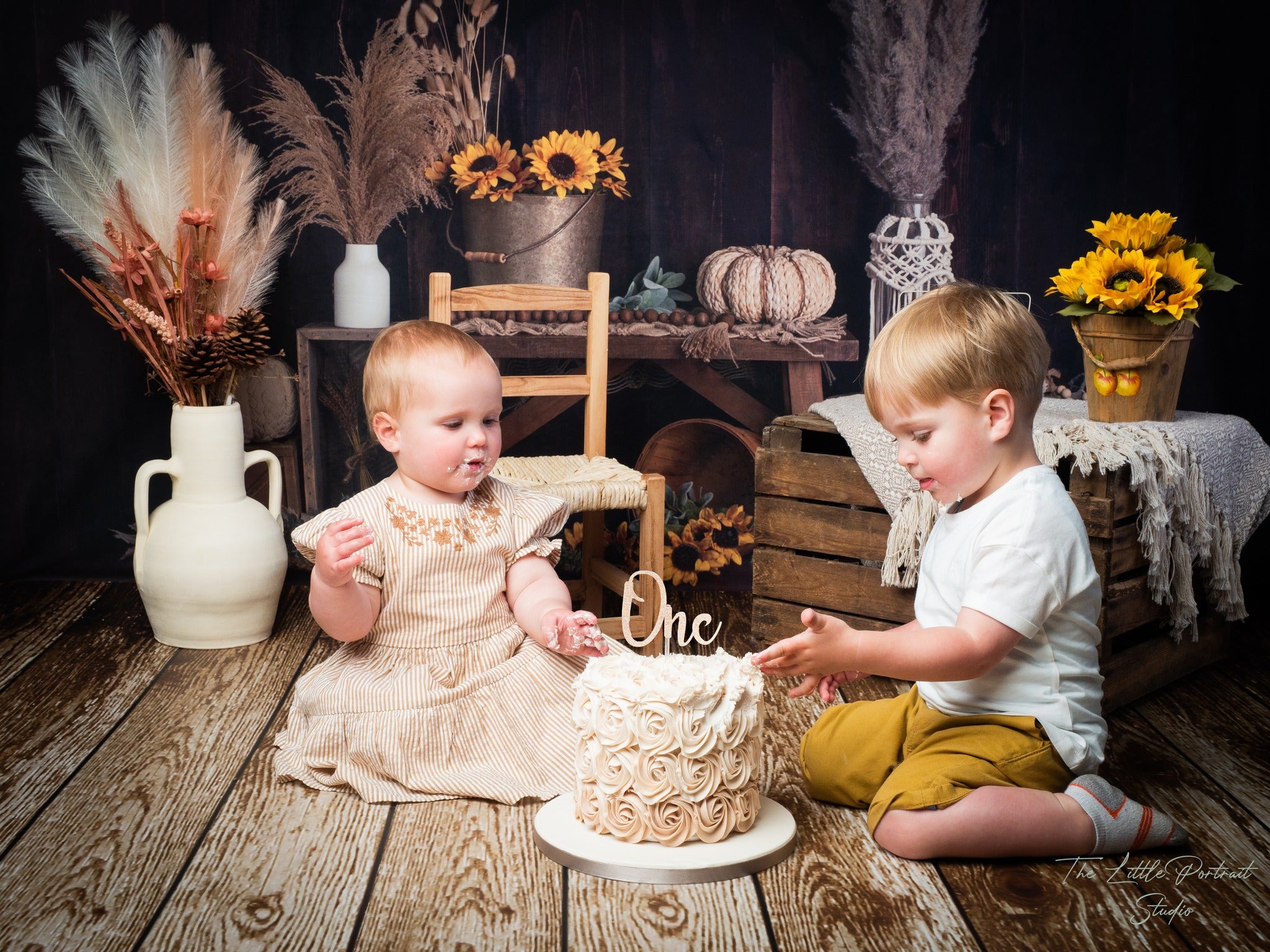 Kate Boho Autumn Sunflowers Backdrop Designed by Mandy Ringe Photography -UK