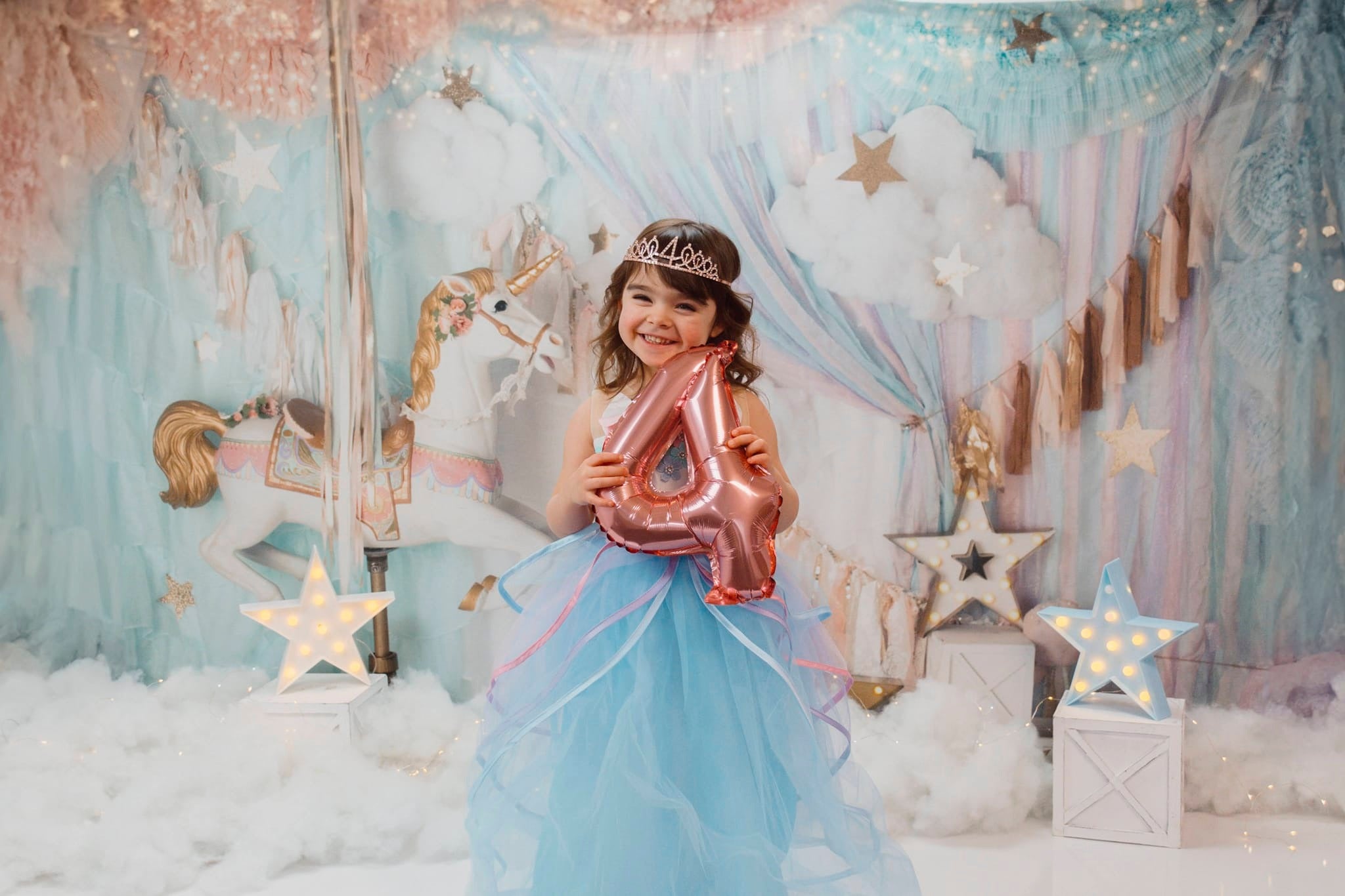 Kate Unicorn Carousel Dreams Backdrop Designed by Mandy Ringe Photography