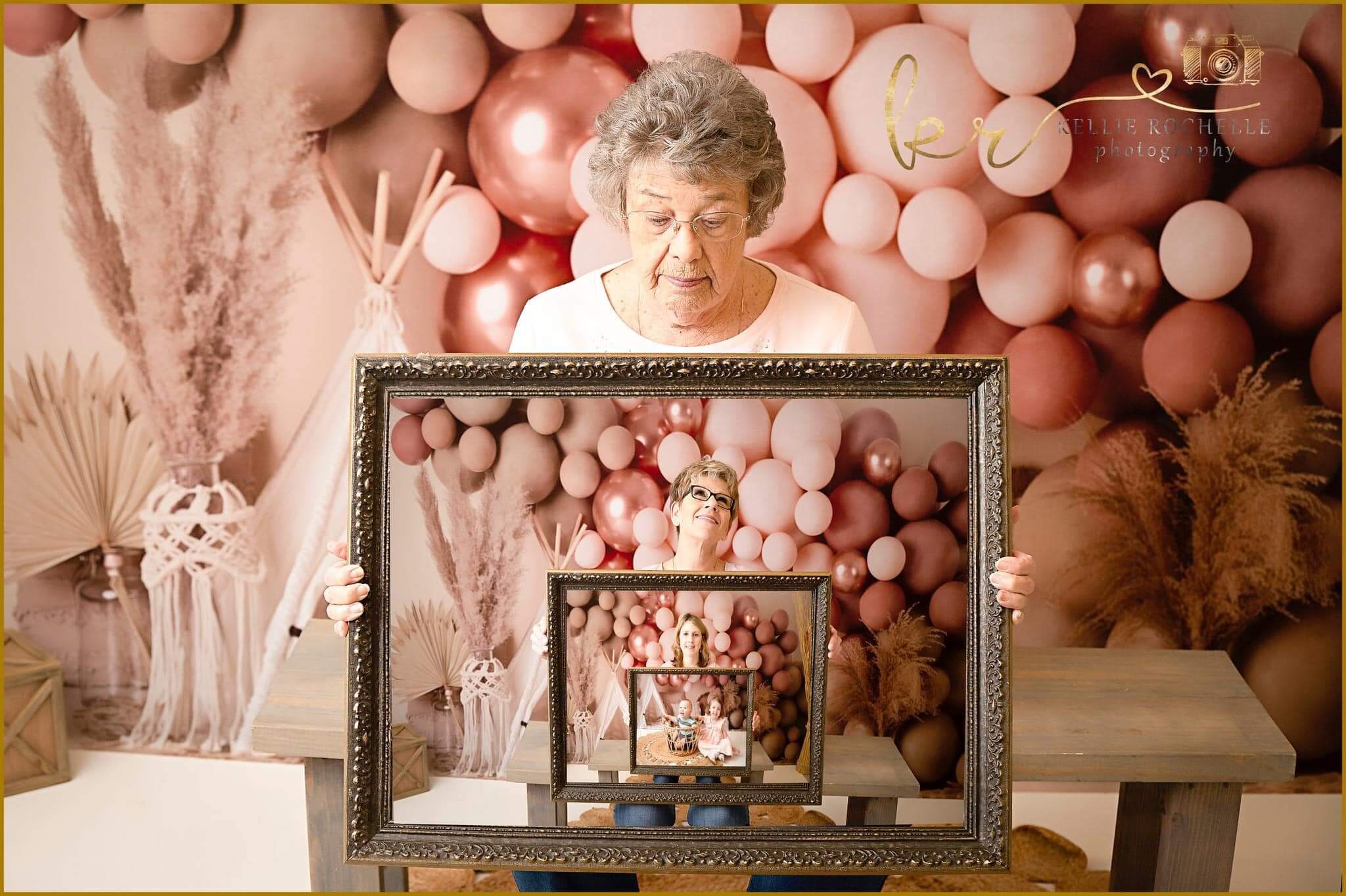 Kate Boho Balloons Tent Spring Fleece Backdrop Designed by Mandy Ringe Photography -UK