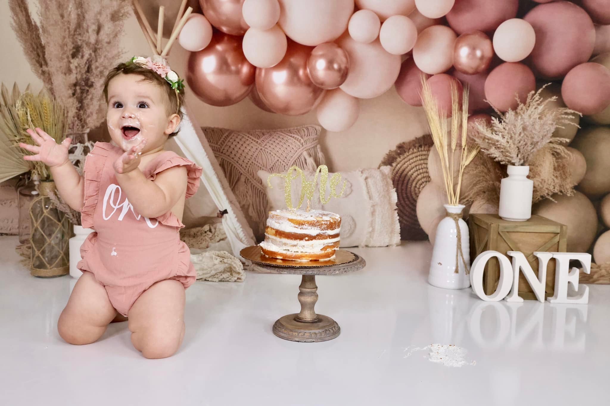 Lightning Deals Kate Boho Balloons Tent Backdrop Designed by Mandy Ringe Photography -UK