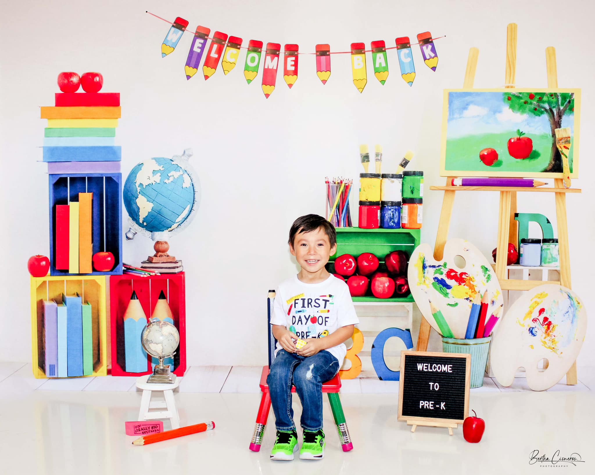 Kate Back to School Artist Backdrop Designed by Emetselch -UK