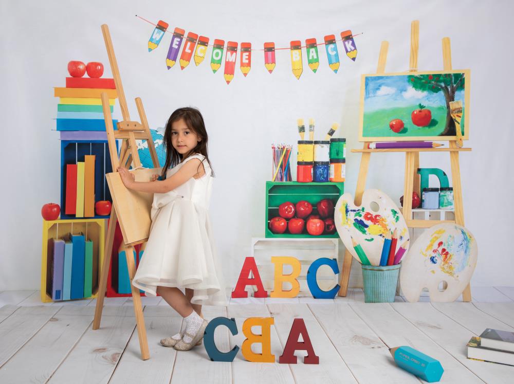 Kate Back to School Artist Backdrop Designed by Emetselch