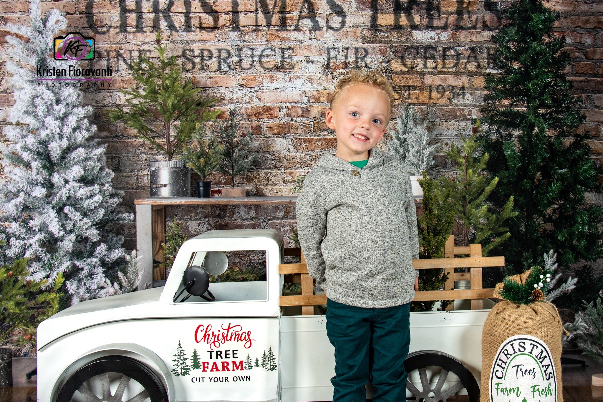 Kate Christmas Farm Fresh Tree Backdrop Designed by Mandy Ringe Photography -UK
