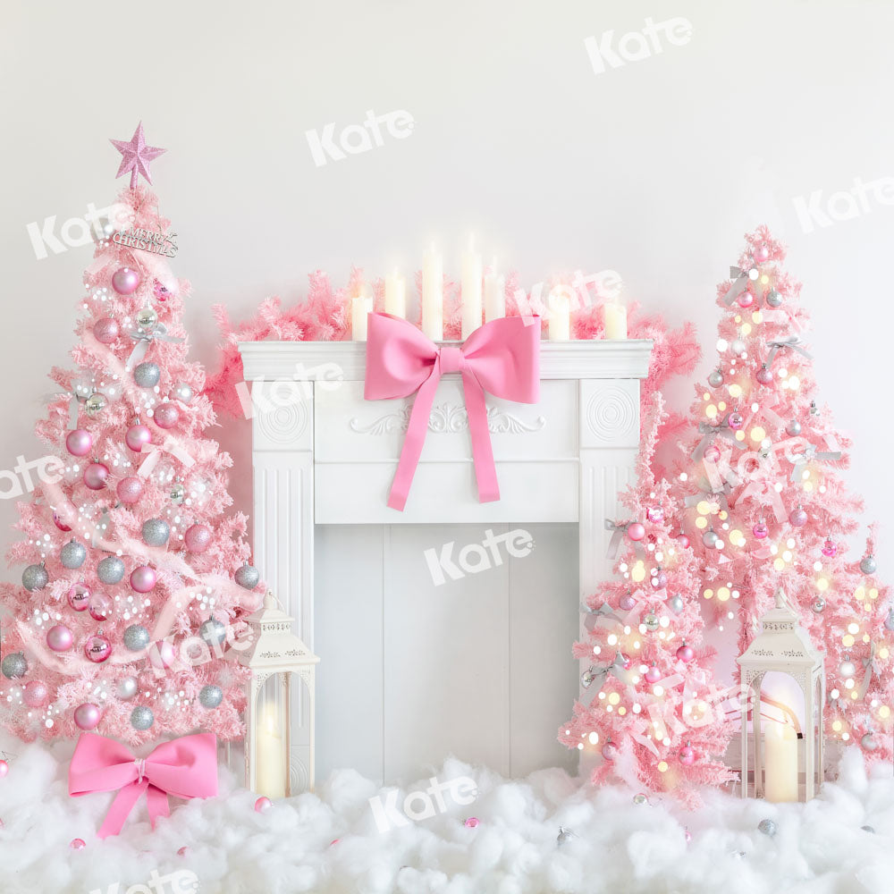 Lightning Deals Kate Christmas Fireplace Pink Tree Princess Backdrop Designed by Emetselch -UK