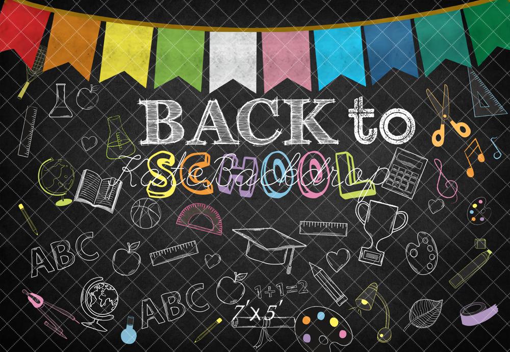 Kate Back to school Backdrop Blackboard Flag for Photography -UK