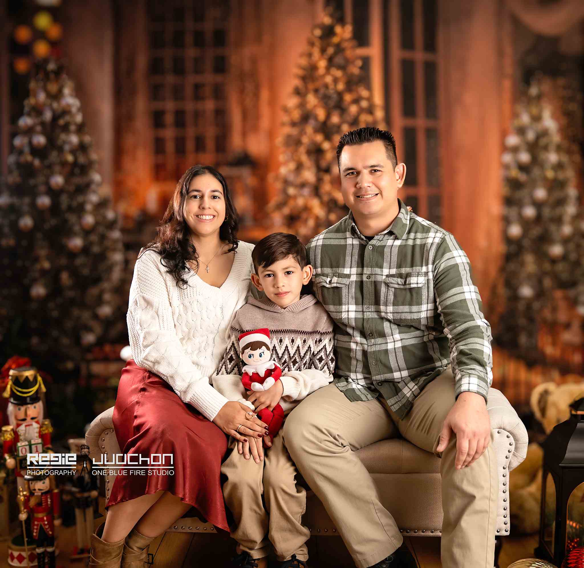 Kate Christmas Trees Warm Room Backdrop Designed by Chain Photography -UK