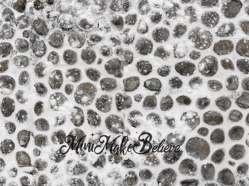Kate Cobblestone Winter Snow Backdrop Designed by Mini MakeBelieve -UK