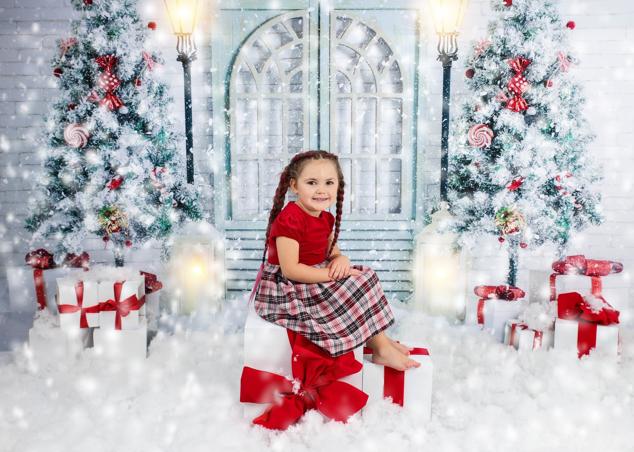 Kate Christmas Snowy Trees Backdrop Designed by Uta Mueller Photography -UK