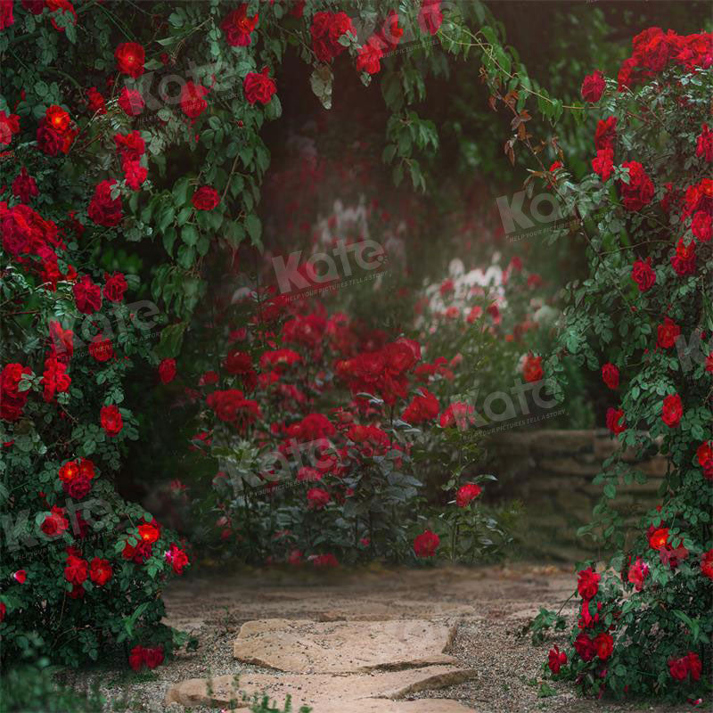 Kate Valentine's Day Backdrop Retro Flower Garden for Photography -UK