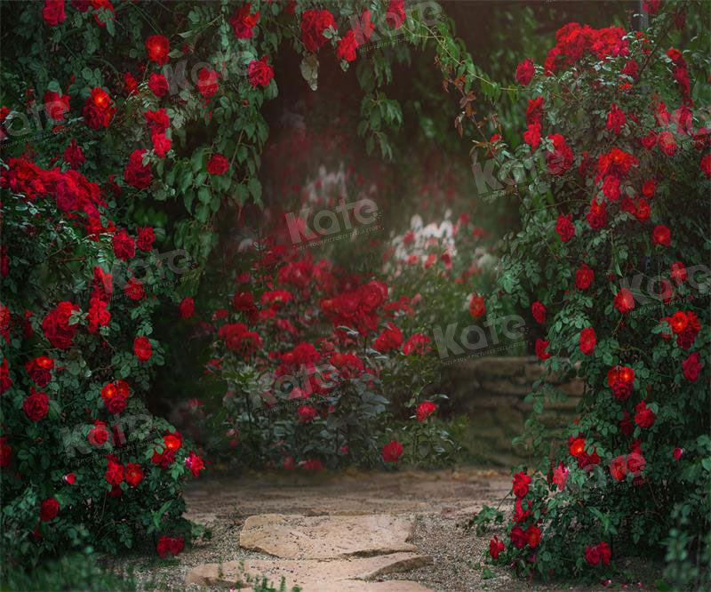 Kate Valentine's Day Backdrop Retro Flower Garden for Photography -UK