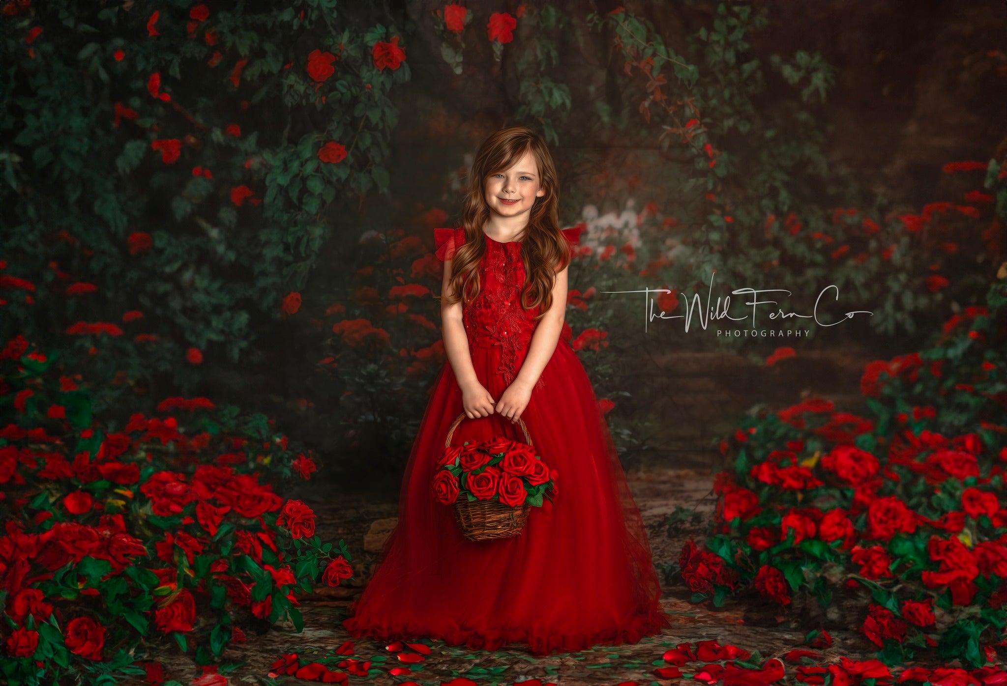 Kate Valentine's Day Backdrop Retro Flower Garden for Photography -UK