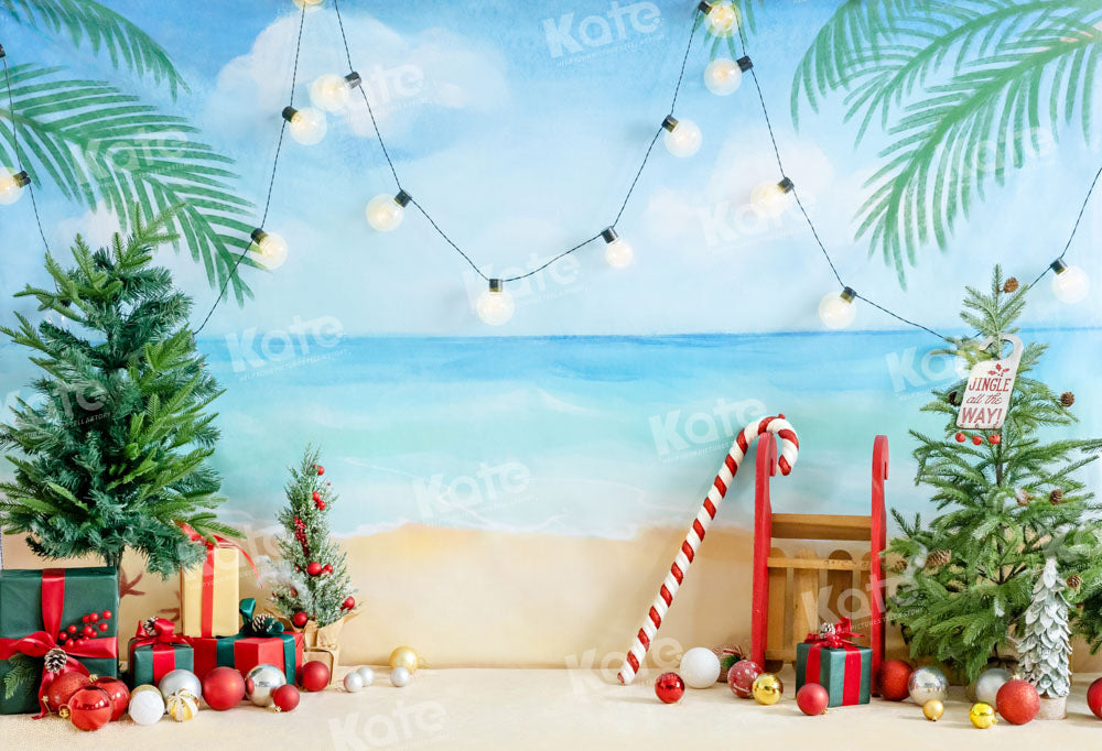 Kate Christmas In Summer Beach Gifts Backdrop Designed by Emetselch -UK