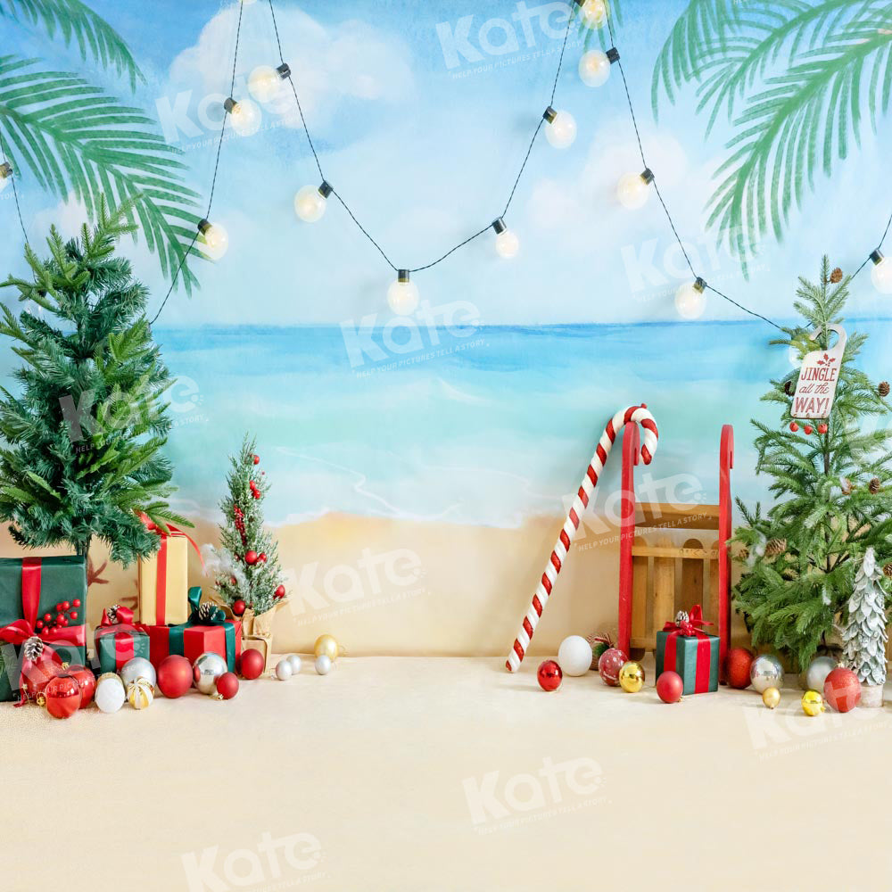 Kate Christmas In Summer Beach Gifts Backdrop Designed by Emetselch -UK