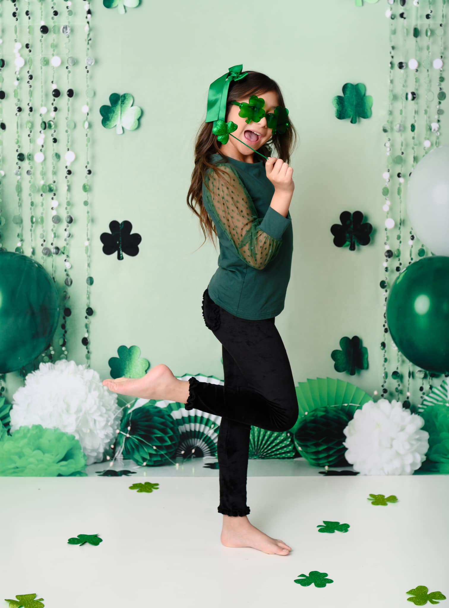 Kate St. Patrick's Day Shamrock Party Backdrop Designed by Mandy Ringe Photography -UK
