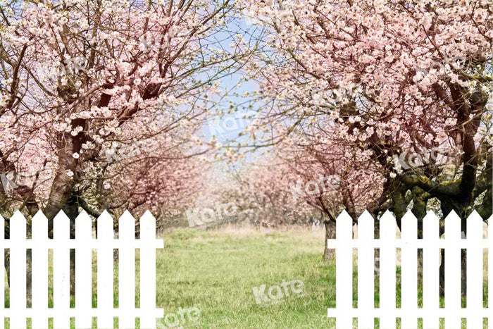 Kate Spring Flower Tree Backdrop Fence Designed by Chain Photography -UK