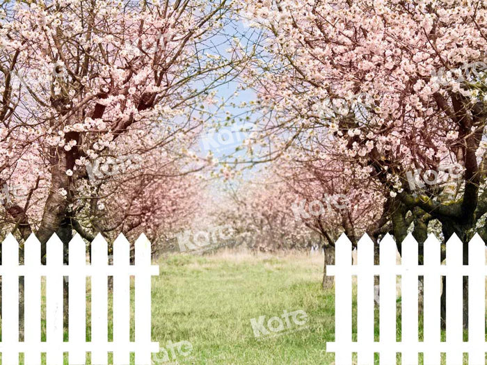 Kate Spring Flower Tree Backdrop Fence Designed by Chain Photography -UK