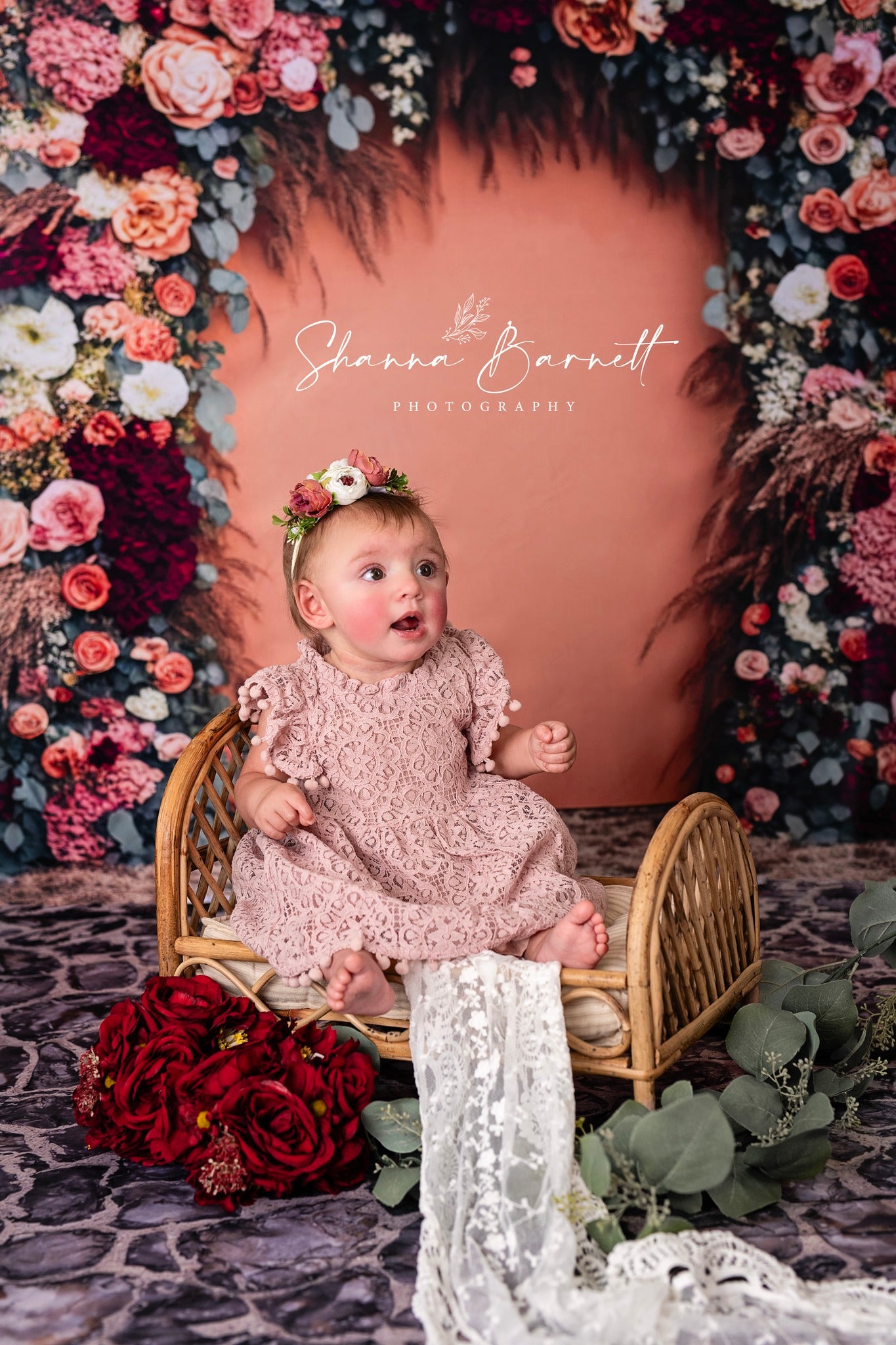 Kate Boho Flower Backdrop for photography Designed by Mini MakeBelieve -UK