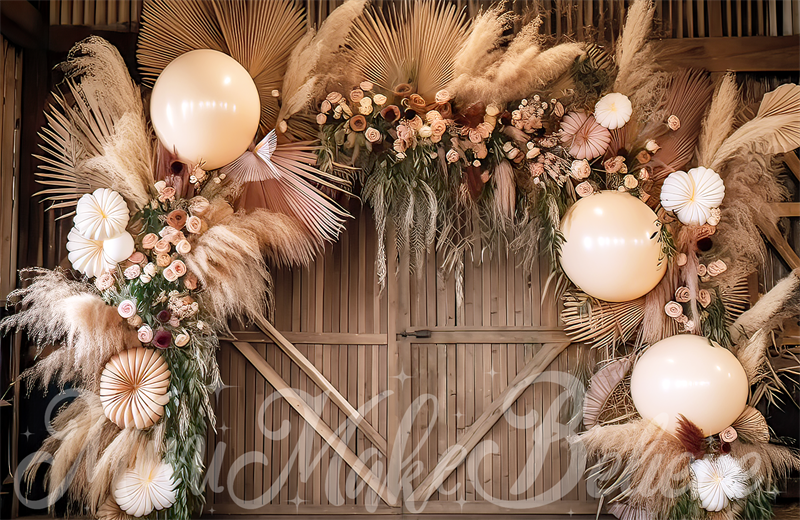 Kate Boho Flower Balloon Arch Backdrop Designed by Mini MakeBelieve -UK