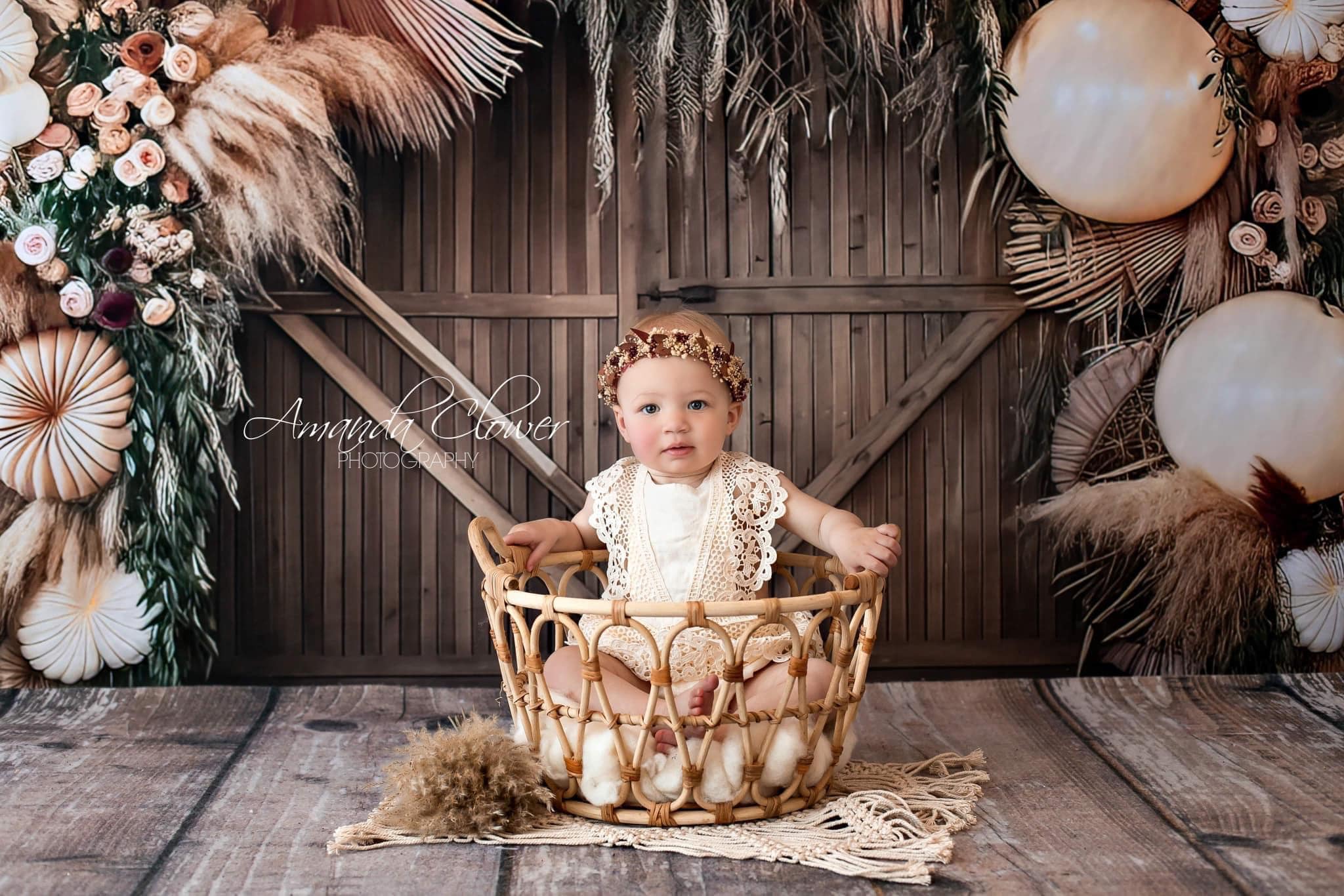 Kate Boho Flower Balloon Arch Backdrop Designed by Mini MakeBelieve