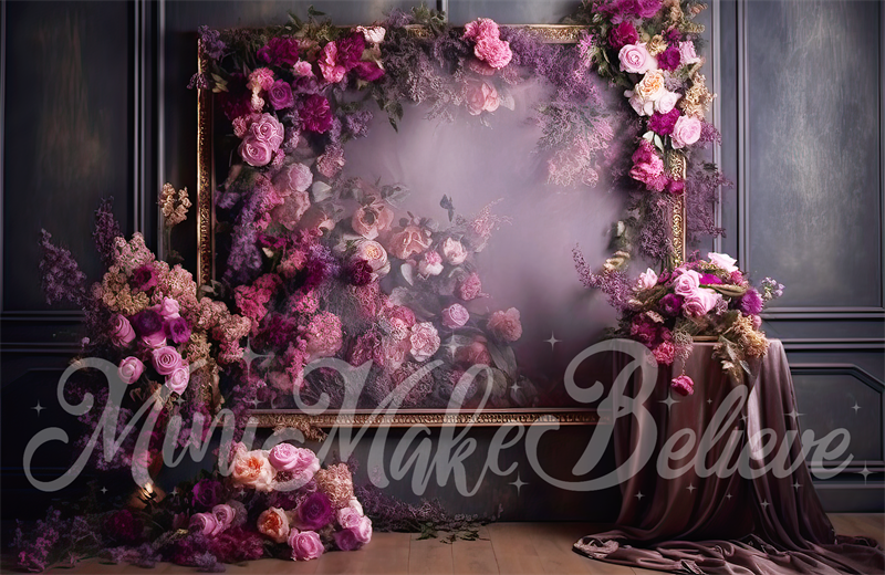 Kate Fine Art Purple Flower Wedding Backdrop Designed by Mini MakeBelieve