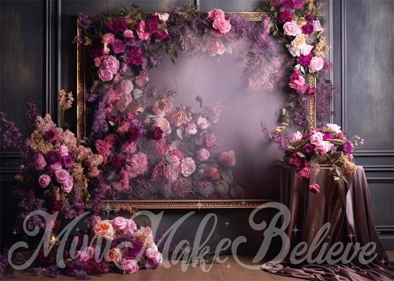 Kate Fine Art Purple Flower Wedding Backdrop Designed by Mini MakeBelieve
