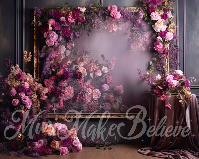 Kate Fine Art Purple Flower Wedding Backdrop Designed by Mini MakeBelieve