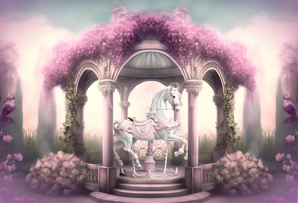 Kate Spring Fantasy Carousel Dreams Backdrop Designed by Ashley Paul -UK