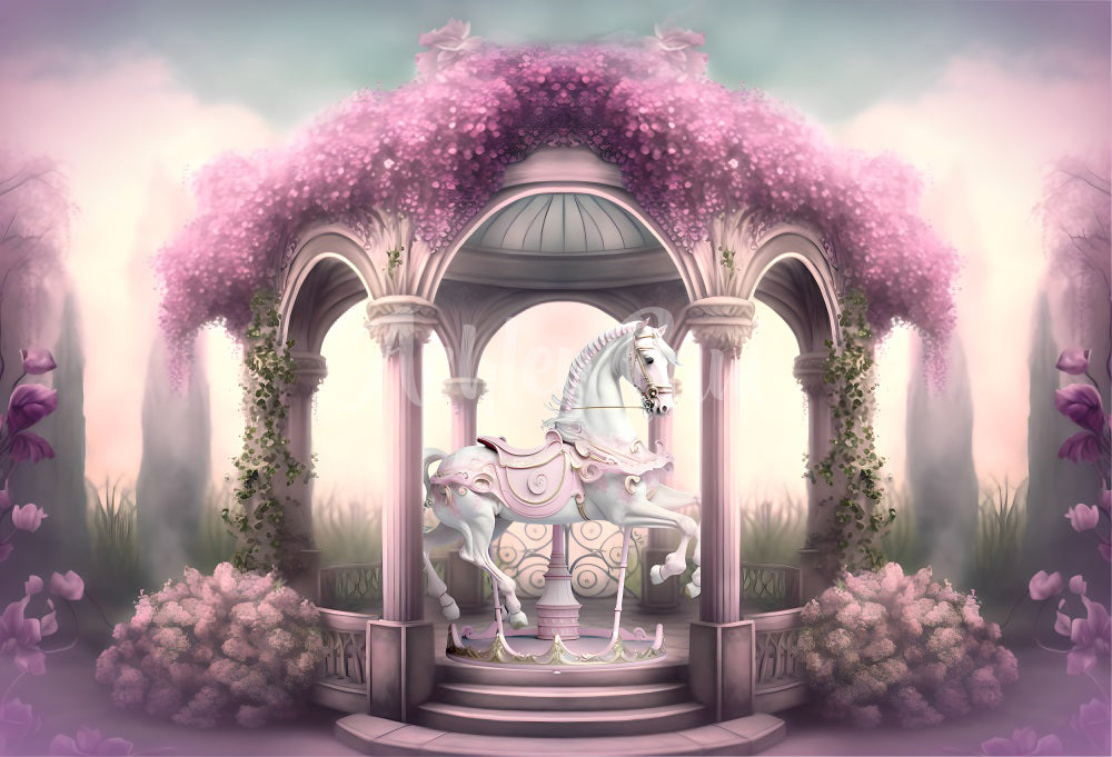 Kate Spring Fantasy Carousel Dreams Backdrop Designed by Ashley Paul
