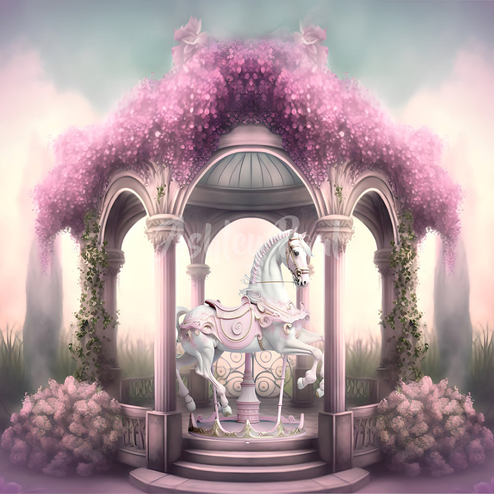 Kate Spring Fantasy Carousel Dreams Backdrop Designed by Ashley Paul
