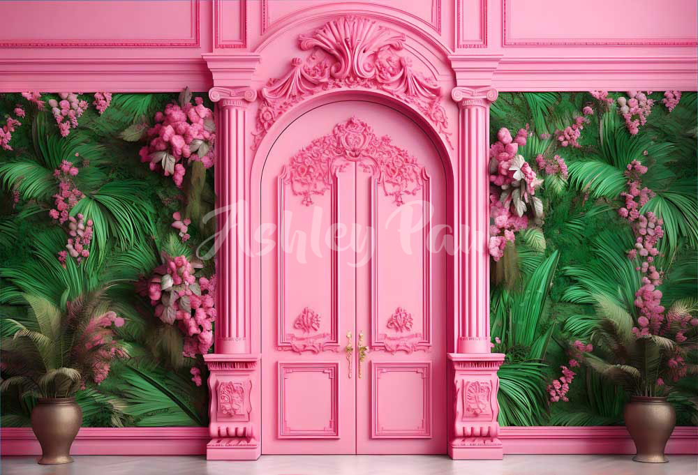 Kate Doll House Pink Wall Backdrop Designed by Ashley Paul