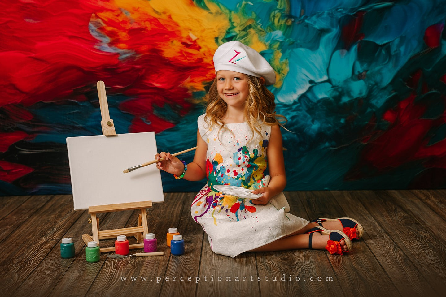 Kate Abstract Rainbow Backdrop Designed by Mandy Ringe Photography -UK