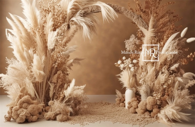 Kate Boho Dried Flower Arch Backdrop Designed by Mandy Ringe Photography -UK