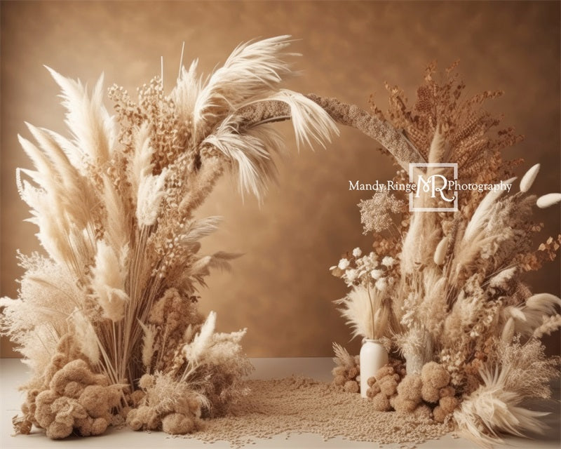 Kate Boho Dried Flower Arch Backdrop Designed by Mandy Ringe Photography -UK