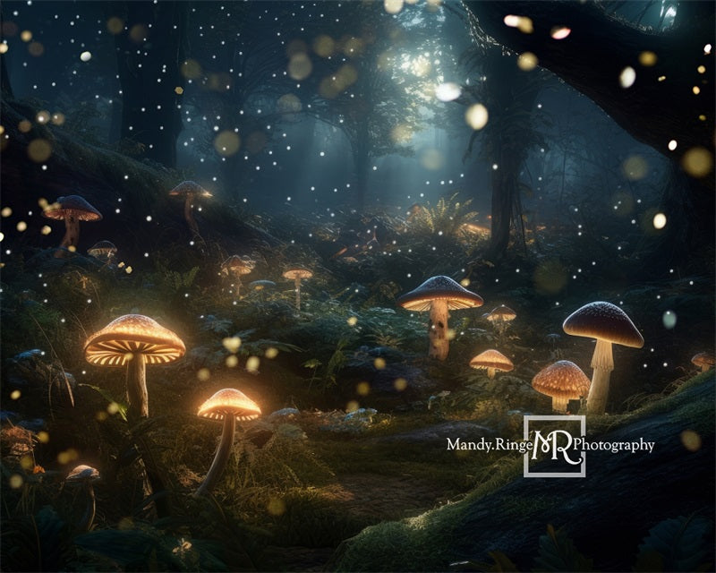 Kate Enchanted Mushroom Forest Night Backdrop Designed by Mandy Ringe Photography -UK