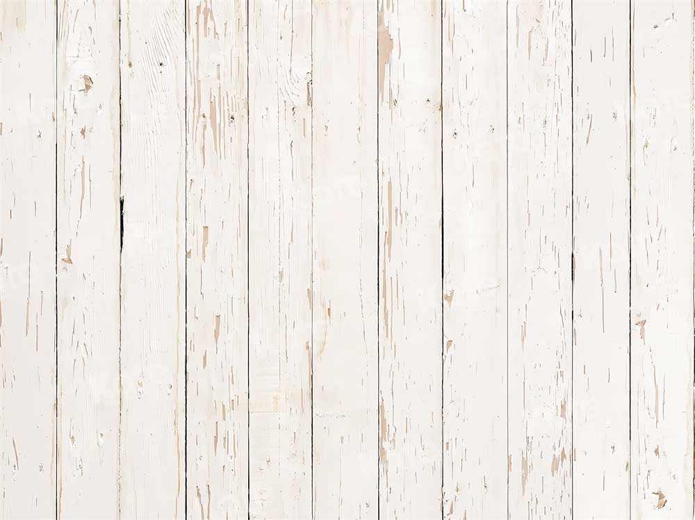 Kate White Wood Floor Fleece Backdrop for Photography