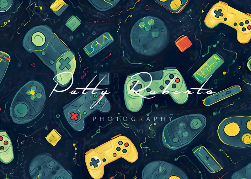 Kate Game World Gamepad Backdrop Designed by Patty Robert -UK