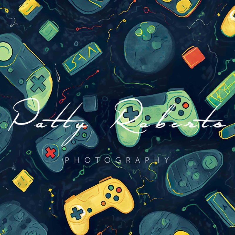 Kate Game World Gamepad Backdrop Designed by Patty Robert -UK