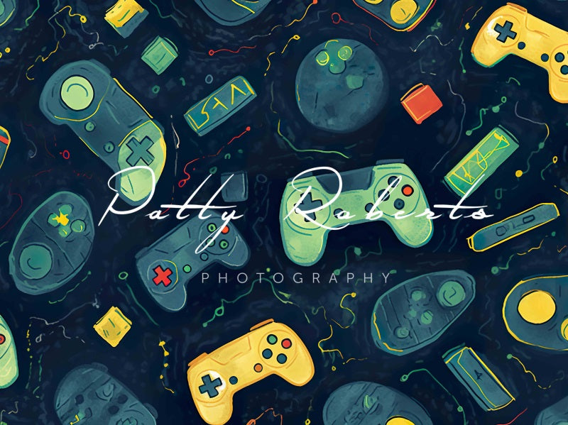 Kate Game World Gamepad Backdrop Designed by Patty Robert -UK