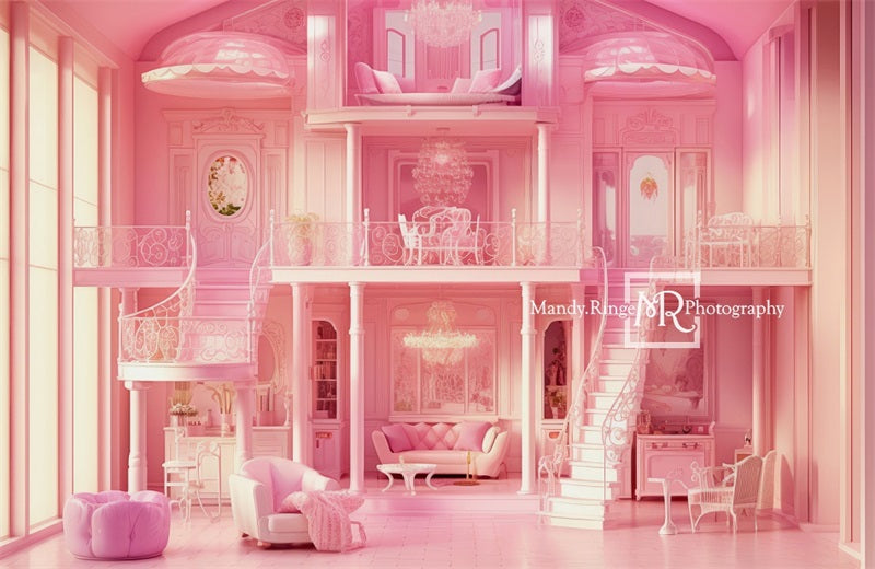 Kate Pink Fantasy Doll Mansion Backdrop Designed by Mandy Ringe Photography