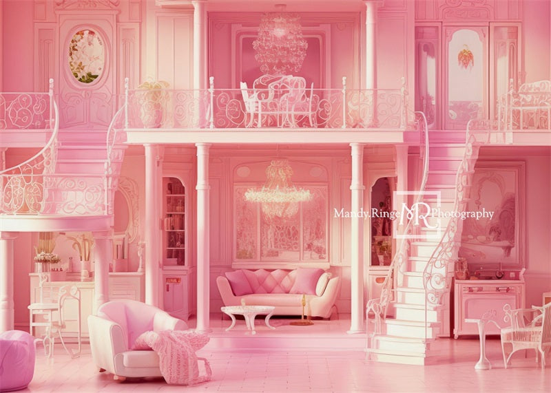 Kate Pink Fantasy Doll Mansion Backdrop Designed by Mandy Ringe Photography