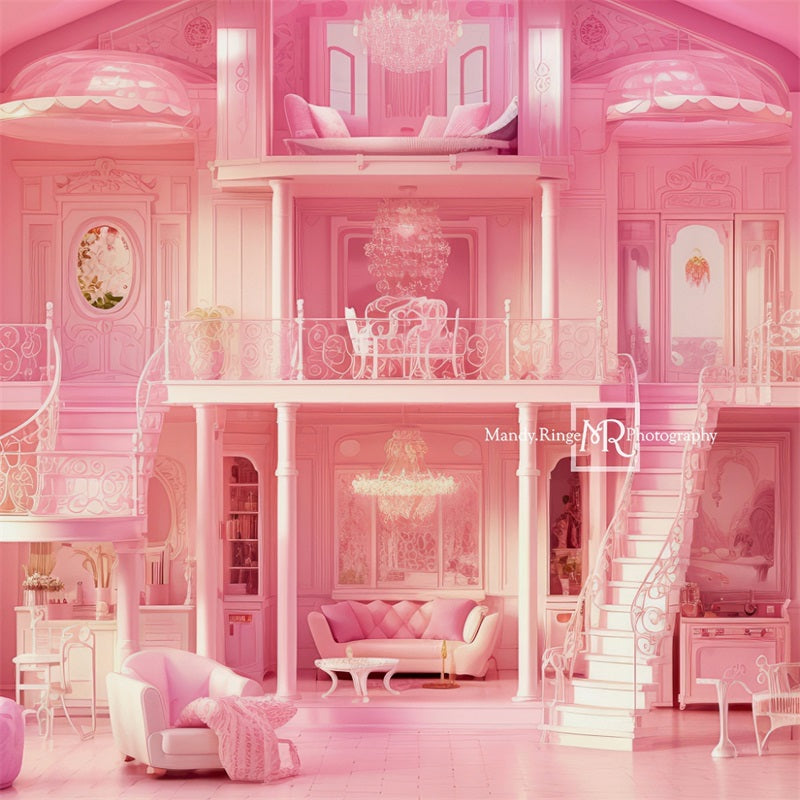 Kate Pink Fantasy Doll Mansion Backdrop Designed by Mandy Ringe Photography -UK